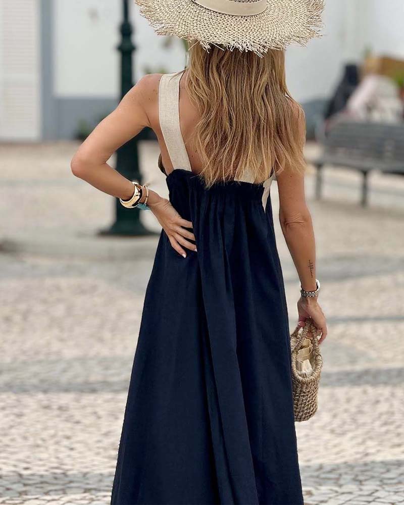 Sylviane™ - Robe longue à encolure croisée - Bibi Chérie