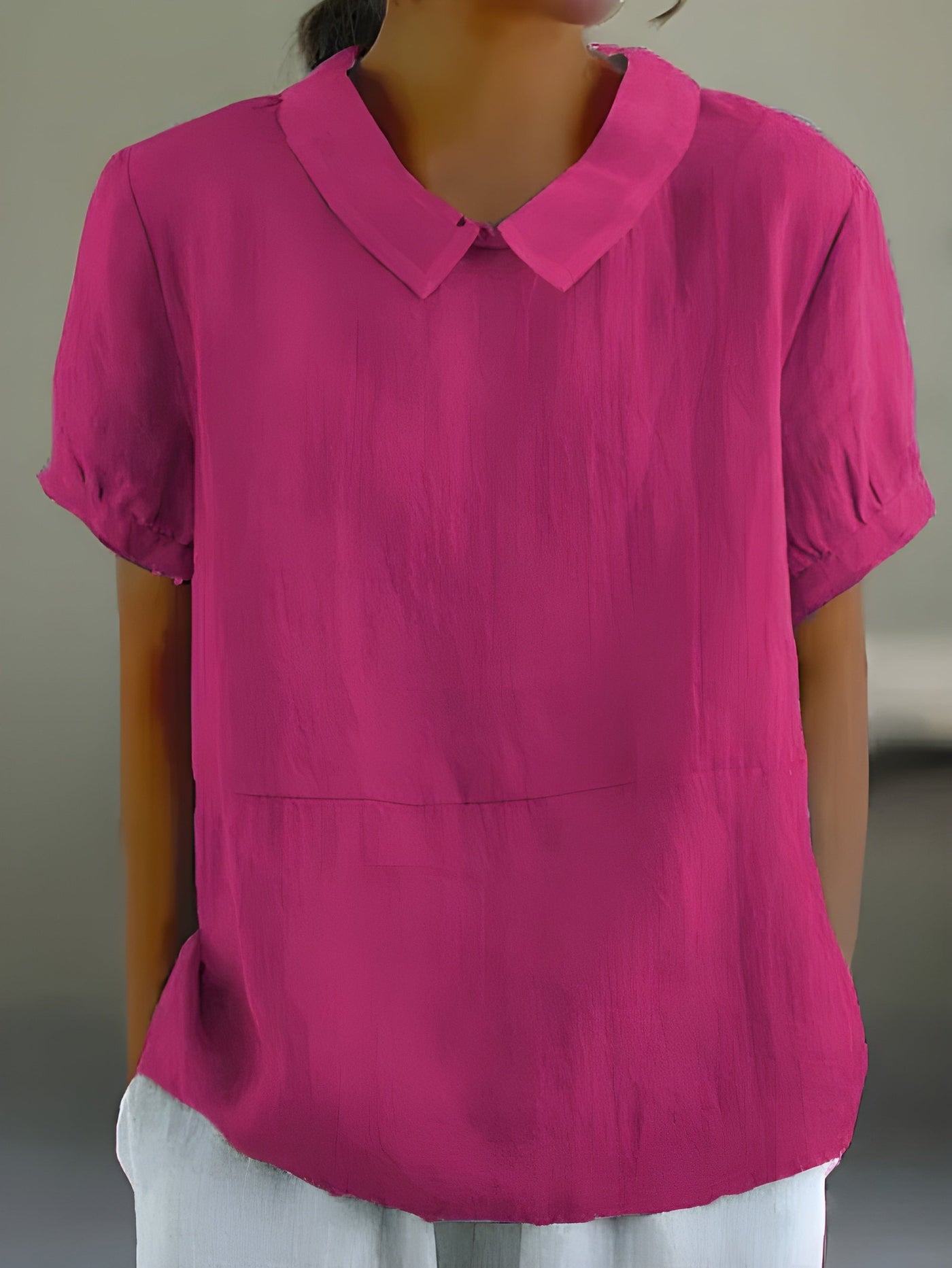 Joëlle™ | Blouse fluide à col chic - Bibi Chérie