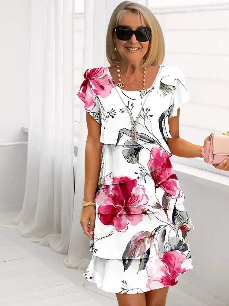 Éléonore™ | Robe plissée à fleurs - Bibi Chérie