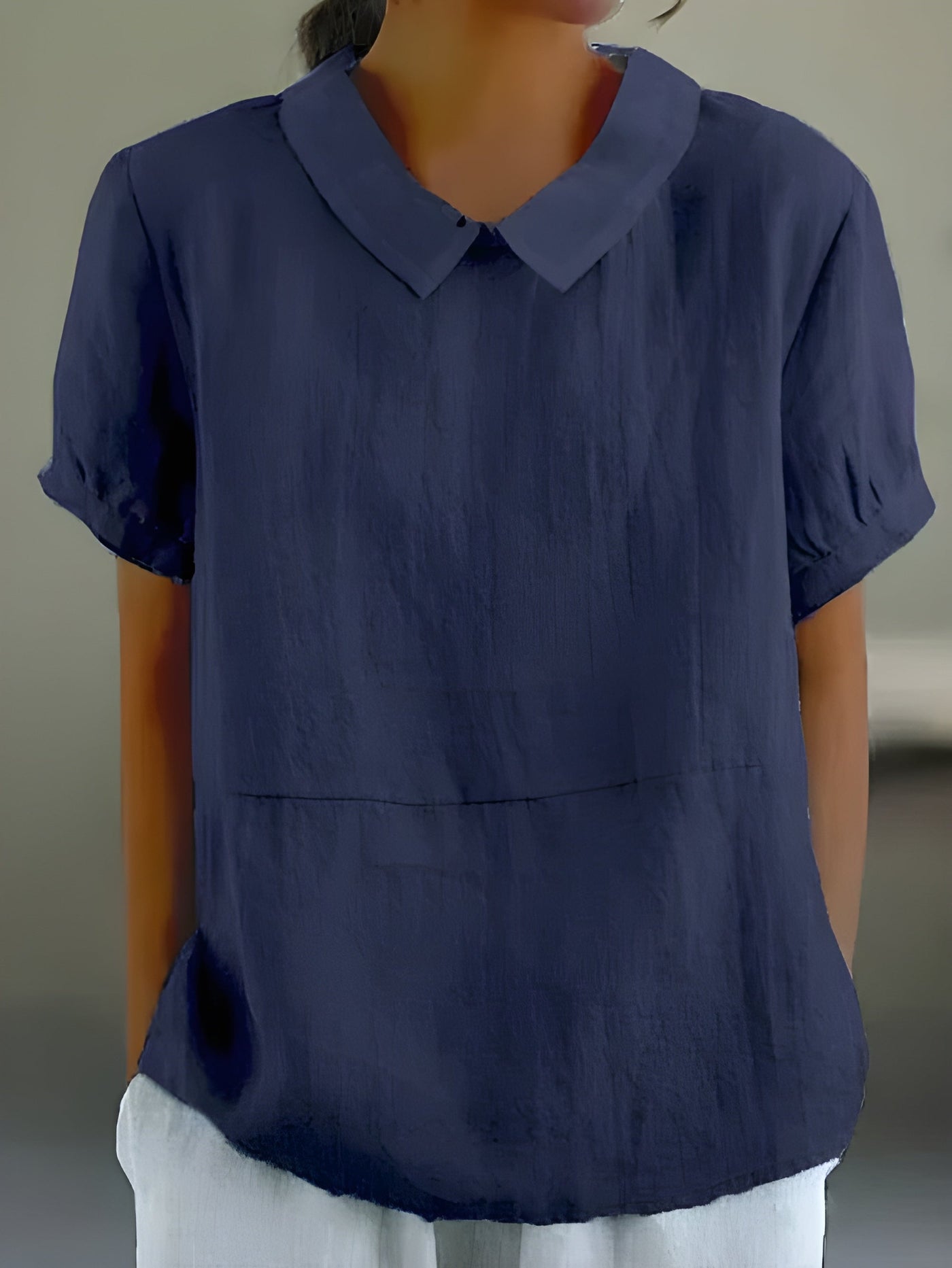 Joëlle™ | Blouse fluide à col chic - Bibi Chérie