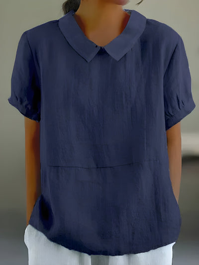 Joëlle™ | Blouse fluide à col chic - Bibi Chérie