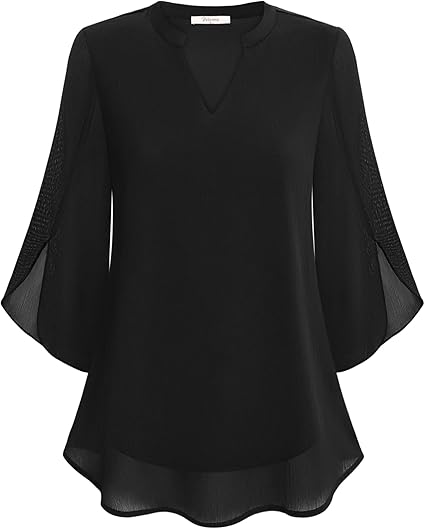 ARIELA | Blouse en chiffon double épaisseur - Bibi Chérie