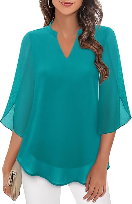 ARIELA | Blouse en chiffon double épaisseur - Bibi Chérie