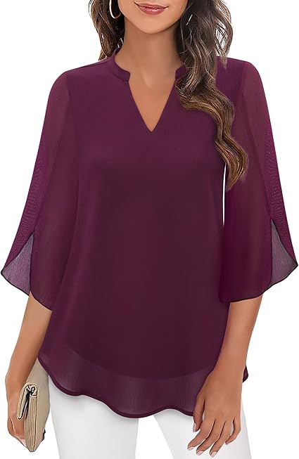 ARIELA | Blouse en chiffon double épaisseur - Bibi Chérie