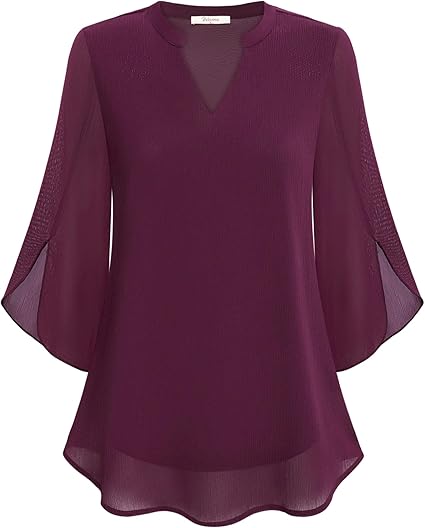 ARIELA | Blouse en chiffon double épaisseur - Bibi Chérie