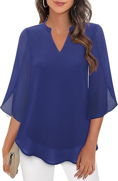 ARIELA | Blouse en chiffon double épaisseur - Bibi Chérie