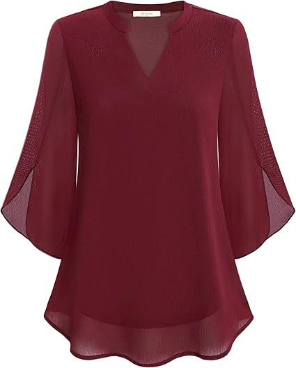ARIELA | Blouse en chiffon double épaisseur - Bibi Chérie