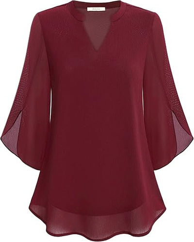 ARIELA | Blouse en chiffon double épaisseur - Bibi Chérie
