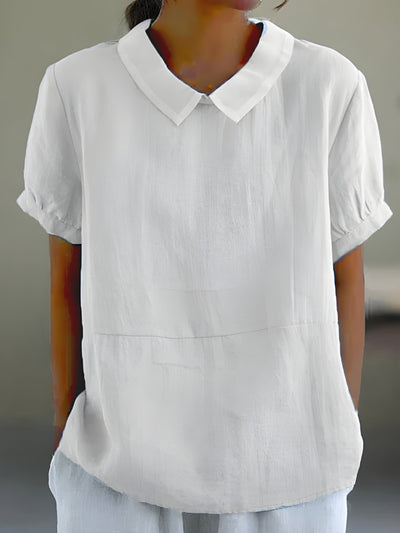 Joëlle™ | Blouse fluide à col chic - Bibi Chérie