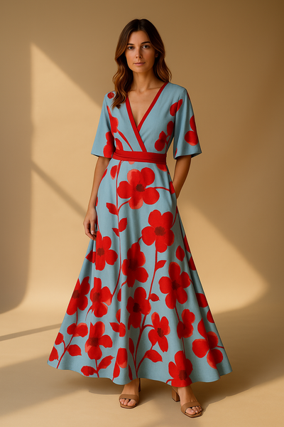 Viviane | Robe à imprimé floral - Bibi Chérie