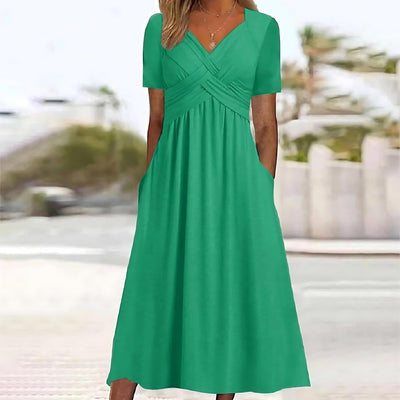 Élise – Robe Midi Élégante - Bibi Chérie