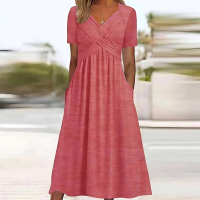 Élise – Robe Midi Élégante - Bibi Chérie