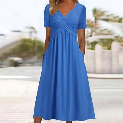 Élise – Robe Midi Élégante - Bibi Chérie