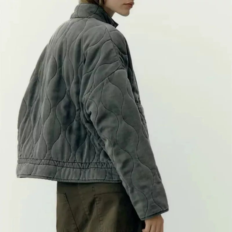 Véronique | Veste en Coton Matelassée Vintage - Bibi Chérie