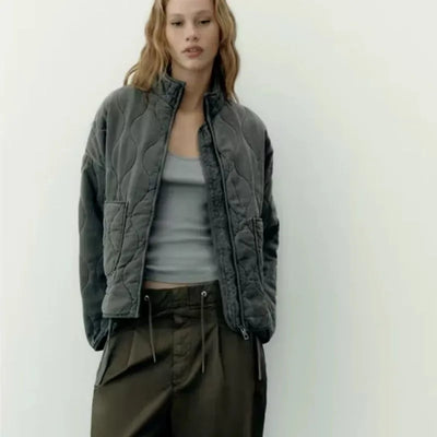 Véronique | Veste en Coton Matelassée Vintage - Bibi Chérie
