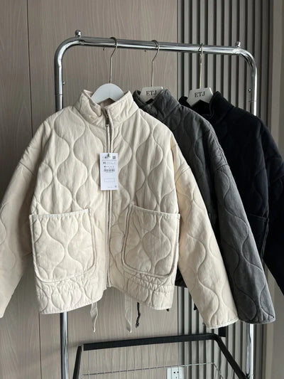Véronique | Veste en Coton Matelassée Vintage - Bibi Chérie