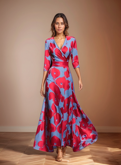 Viviane | Robe à imprimé floral - Bibi Chérie
