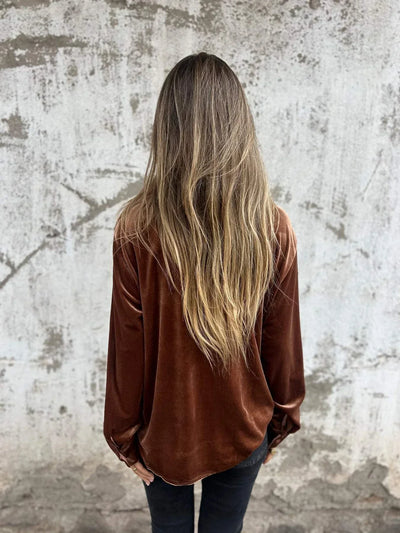 GENEVIEVE | Blouse en velours - Bibi Chérie