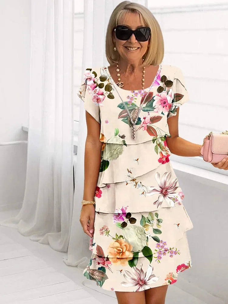 Éléonore™ | Robe plissée à fleurs - Bibi Chérie