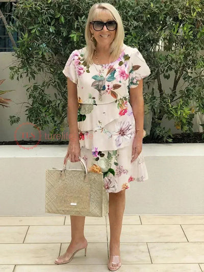 Éléonore™ | Robe plissée à fleurs - Bibi Chérie