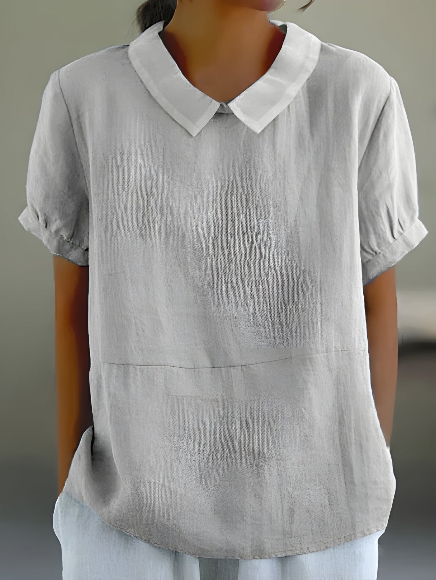 Joëlle™ | Blouse fluide à col chic - Bibi Chérie