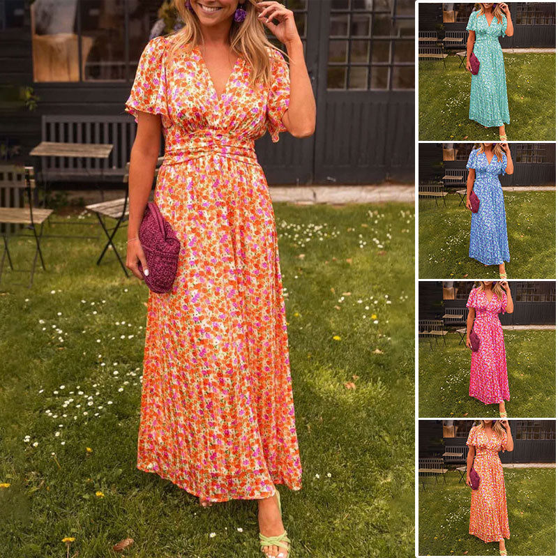 Auriane™ | Robe classique à col en V - Bibi Chérie