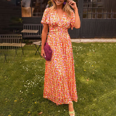 Auriane™ | Robe classique à col en V - Bibi Chérie