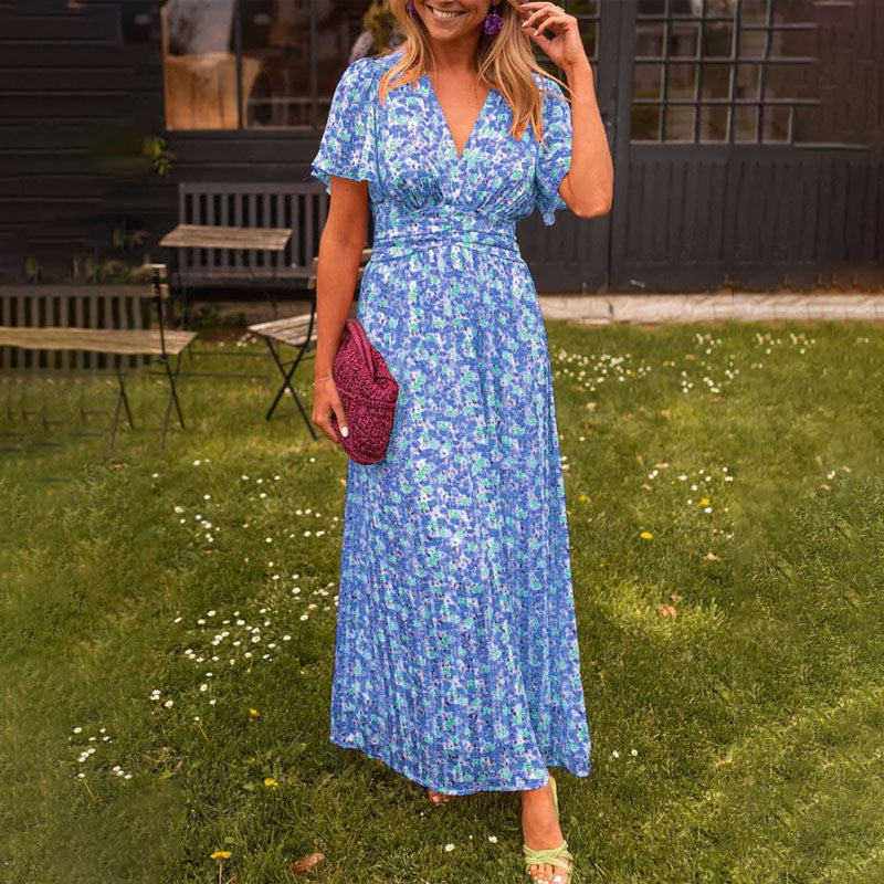 Auriane™ | Robe classique à col en V - Bibi Chérie